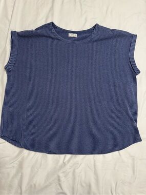 Maurices Ribbed Sleeveless Top - Navy Blue